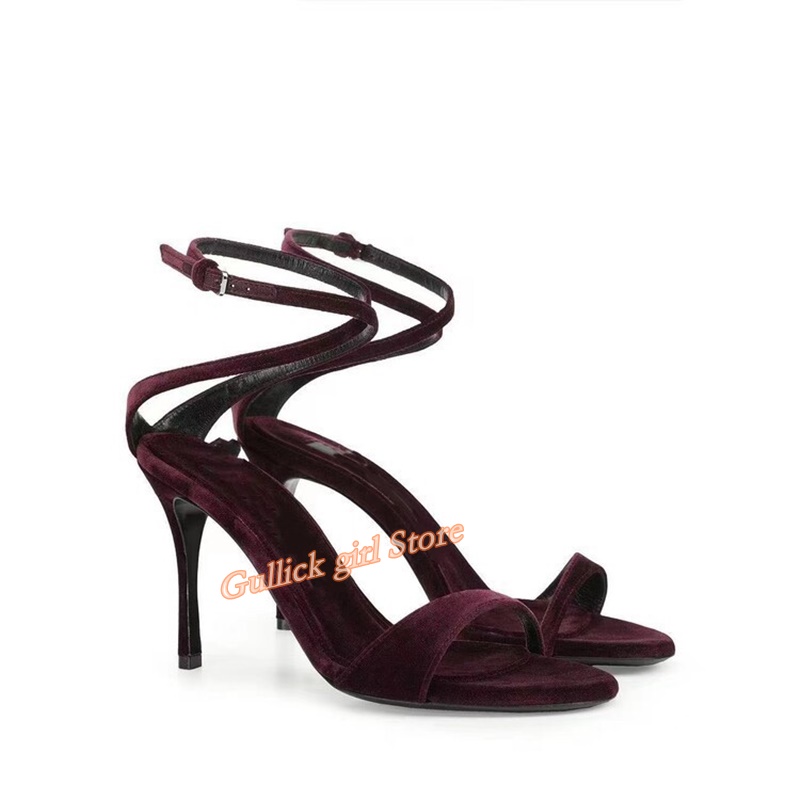 Kids Shoes Women - Sandálias de Veludo com Fivela no