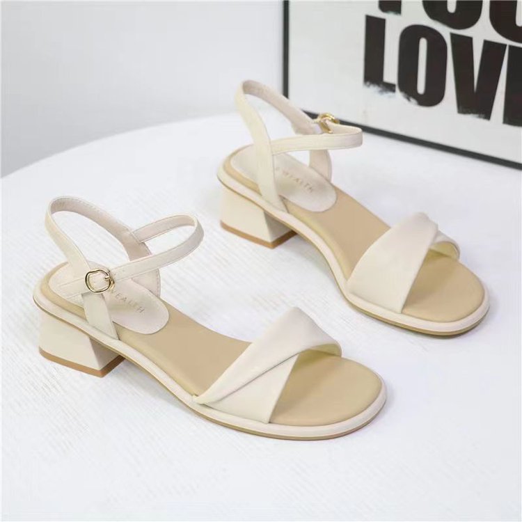 Women Shoes Model - Sandálias de Salto Bloco Evening Breeze