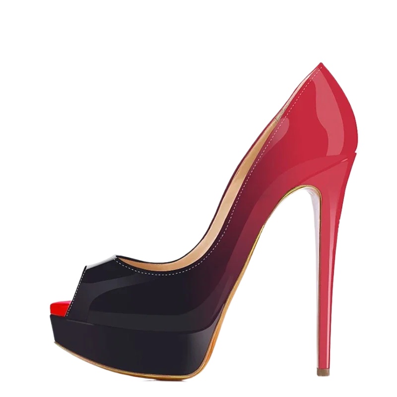 Patent Leather Pump - Mulheres stilettos sexy bombas 14cm extremamente
