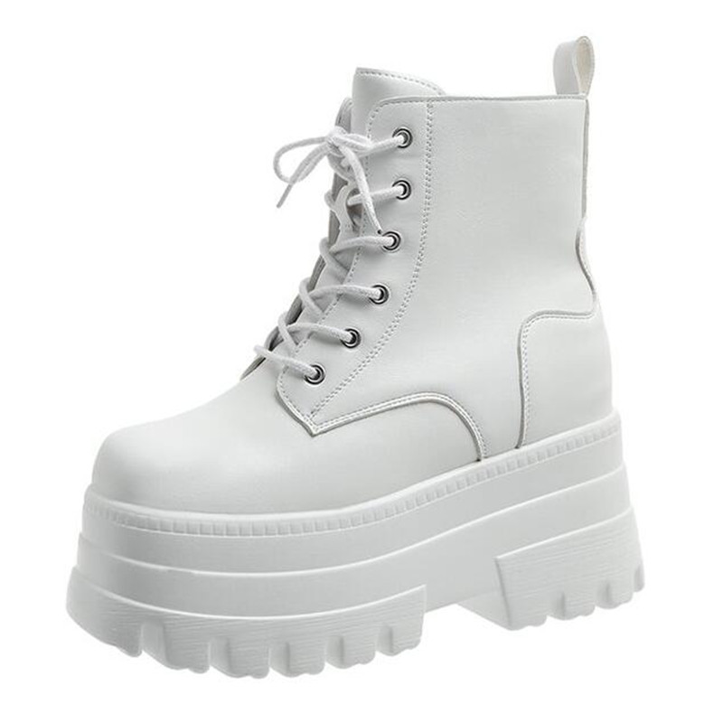 Block Heel Ankle Boots - 2025 marca frente rendas botas militares