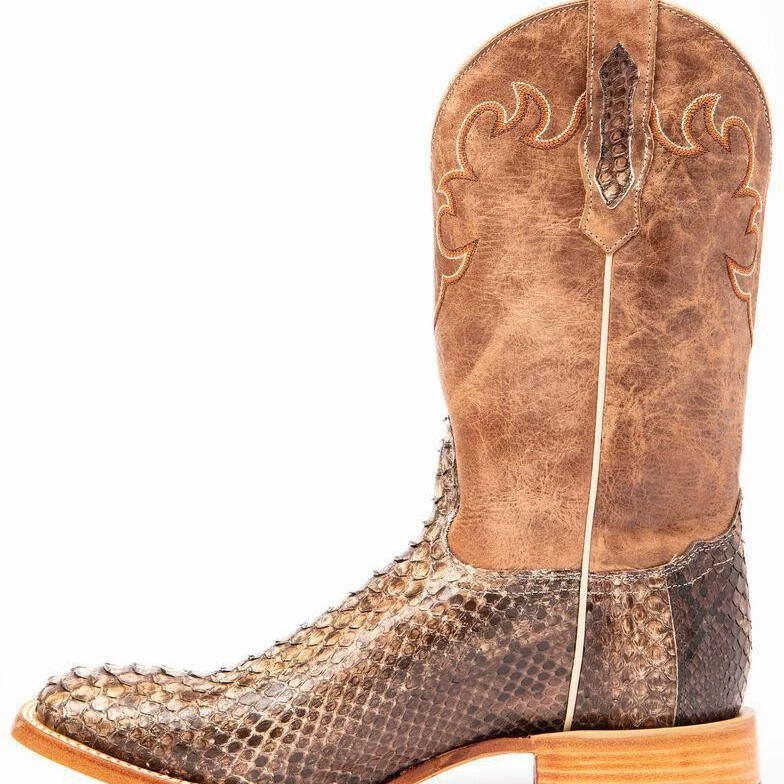 Block Heel Ankle Boots - Botas Masculinas Vintage de Couro Marrom