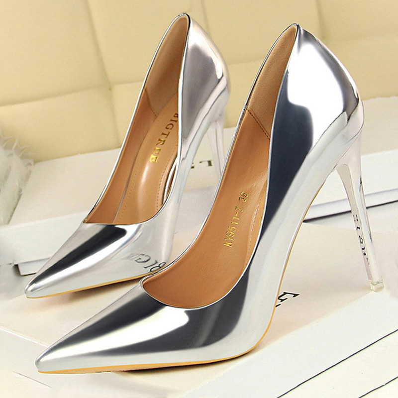 Patent Leather Pump - Bigtree sapatos mulher bombas de couro