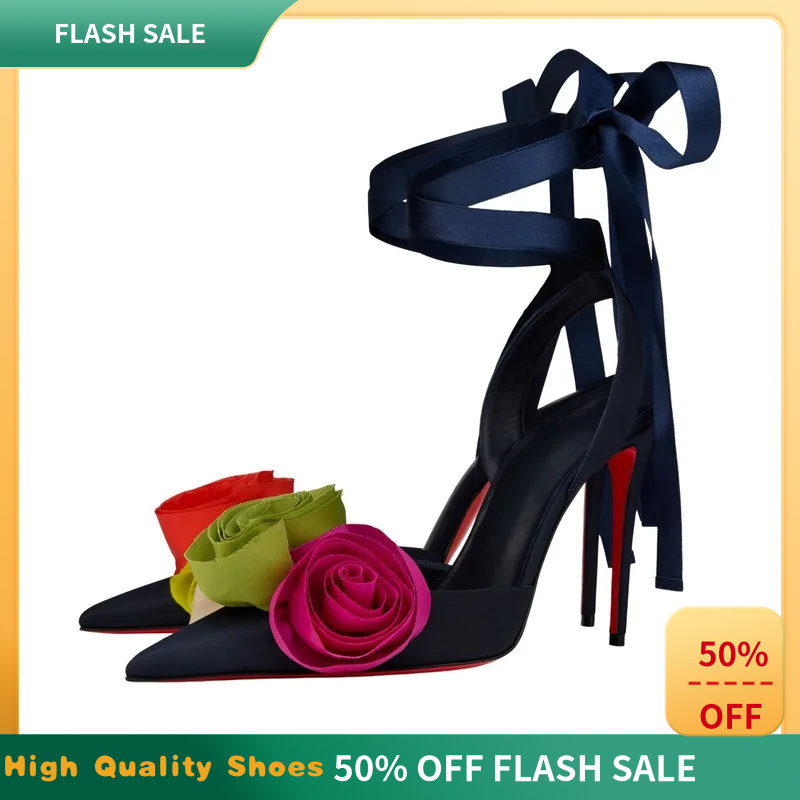 Ribbon Tie Heel - Elegantes Sapatos de Salto Alto Femininos