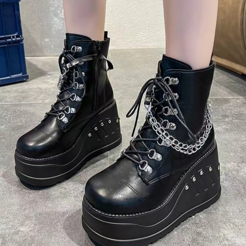 Women Shoes Ksa - Botas Femininas de Cano Médio Estilo