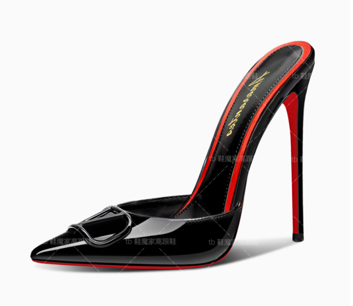 Novas sandálias pretas de bico - Patent Leather Pump avaliação e preço