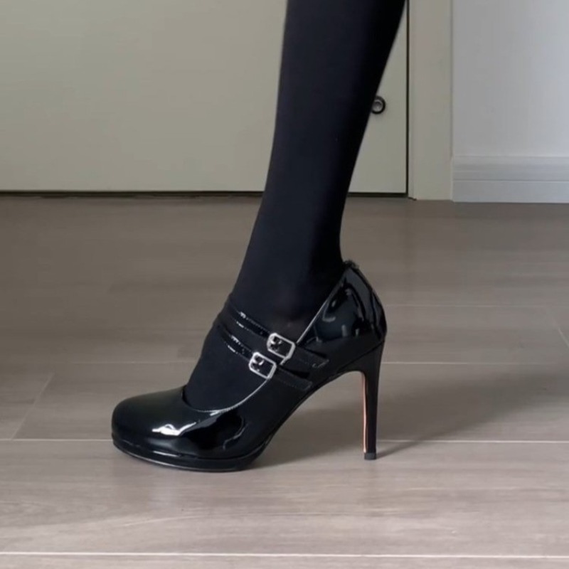 2025 novo vintage y2k preto de - Patent Leather Pump avaliação e preço