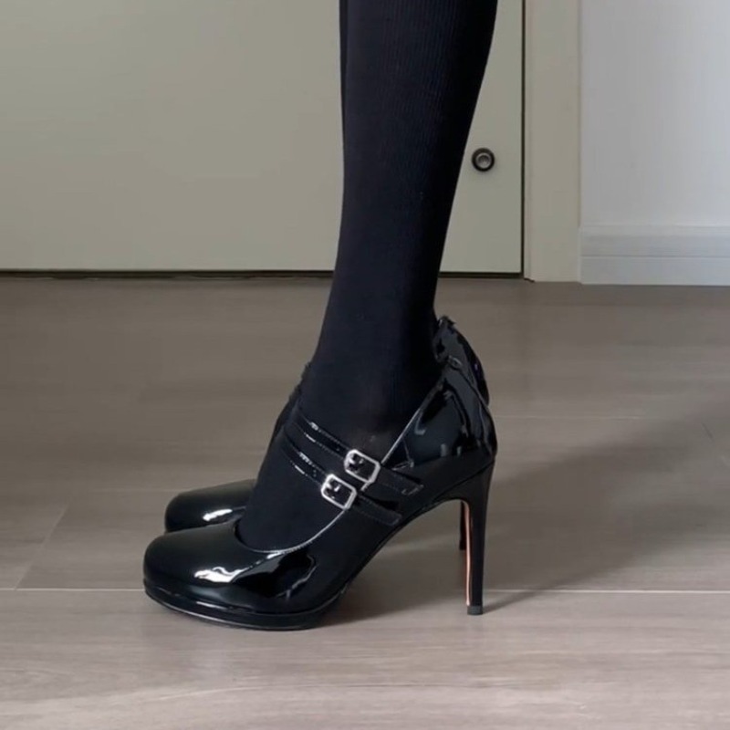 2025 novo vintage y2k preto de - Patent Leather Pump avaliação e preço