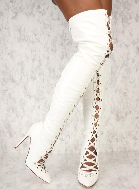 Moda feminina branco preto sól - Ribbon Tie Heel avaliação e preço