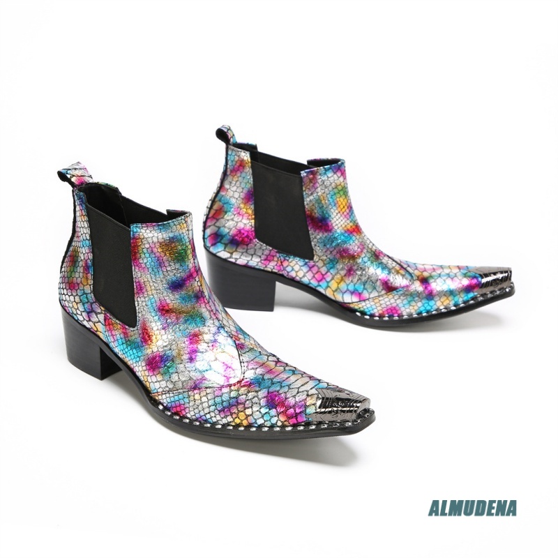 Botas Chelsea Masculinas Multi - Block Heel Ankle Boots avaliação e preço