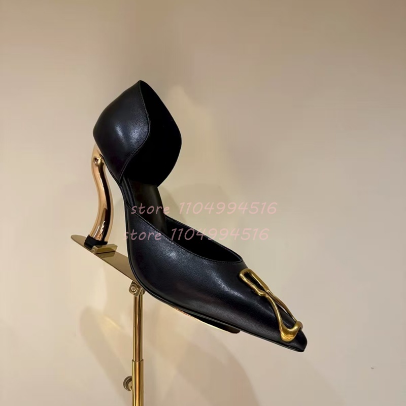 Decoração de metal preto camur - Women Shoes Model avaliação e preço