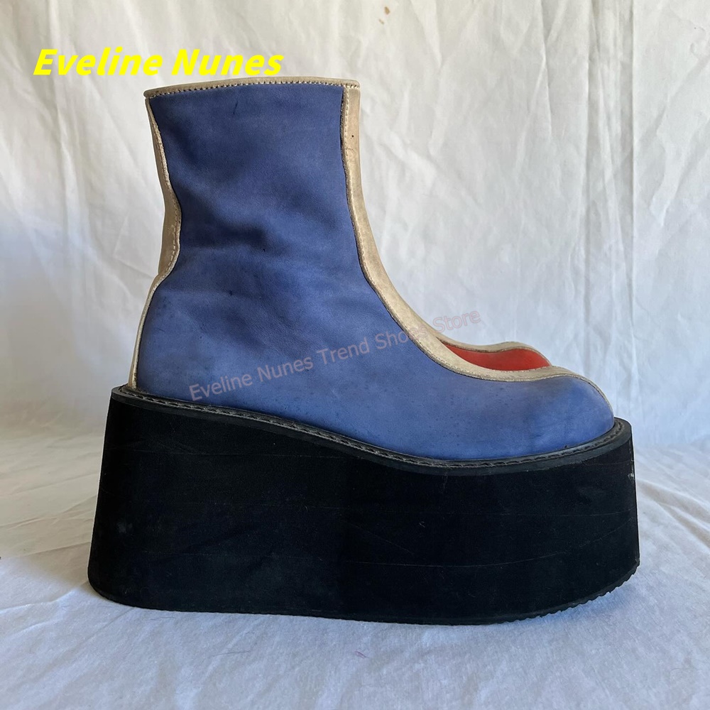 Botas de Plataforma Y2K Vermel - Block Heel Ankle Boots avaliação e preço