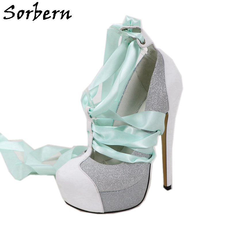 Sorbern branco couro real bomb - Ribbon Tie Heel avaliação e preço