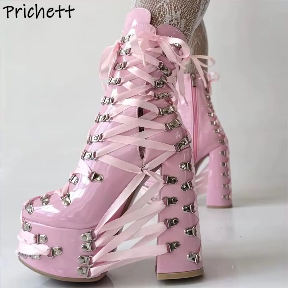 Preto rosa cruz amarrada torno - Ribbon Tie Heel avaliação e preço