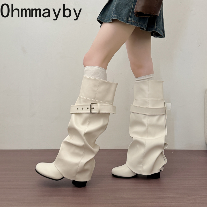 Botas Femininas de Designer at - Block Heel Ankle Boots avaliação e preço