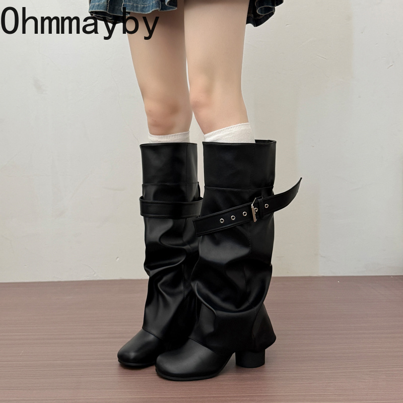 Botas Femininas de Designer at - Block Heel Ankle Boots avaliação e preço
