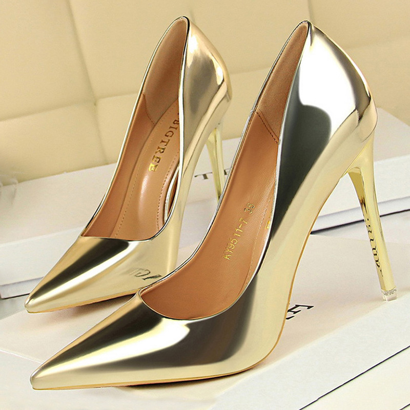 Bigtree sapatos mulher bombas  - Patent Leather Pump avaliação e preço
