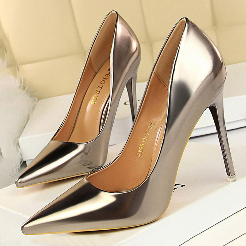 Bigtree sapatos mulher bombas  - Patent Leather Pump avaliação e preço