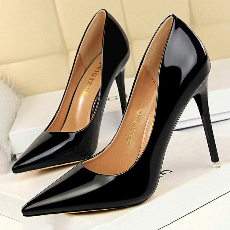 Bigtree sapatos mulher bombas  - Patent Leather Pump avaliação e preço