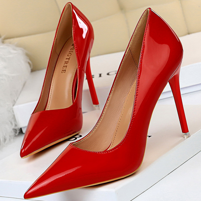 Bigtree sapatos de couro paten - Patent Leather Pump avaliação e preço