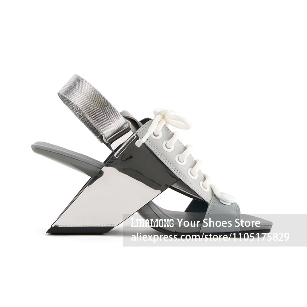 Sandálias de Salto Assimétrico - Women Shoes Model avaliação e preço